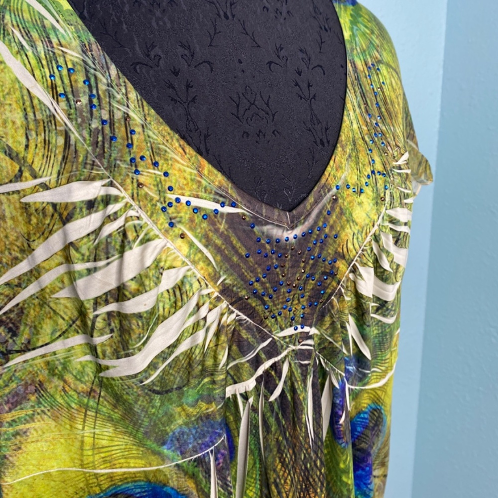 One World Green Blouse - Picture 4 of 11
